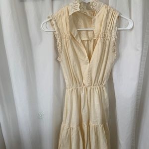 White/ Cream Maxi French Vintage Dress